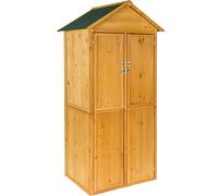 tectake Garden Shed With Pitch Roof Kadi in Brown | Size: Large TECTAKE Brown Large