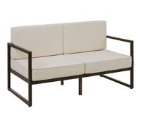 tectake Garden Sofa Comosa in Brown | Size: 2 Seater TECTAKE Brown 2 Seater