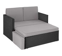 tectake Garden Sofa Corfu | Size: 2 Seater TECTAKE Multicolor 2 Seater