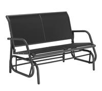 tectake® Garden Swing Bench - Made of Robust Powder-Coated Steel, Durable & Breathable Fabric, Easy Assembly, Floor-Protecting Caps, Ideal for Outdoor & Indoor Use - Garden & Patio Furniture