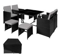 tectake Garden Table & Chairs Bilbao in Grey | Size: XL TECTAKE Grey XL