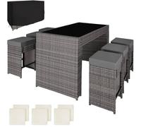 Garden Furniture Table and Chairs Rattan Set Outdoor Patio Aluminium Dining Cube