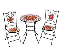 tectake Garden Table & Chairs Napoli in Brown | Size: 2 Seater TECTAKE Brown 2 Seater
