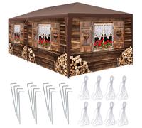 tectake Gazebo Alpine in Brown | Size: Large TECTAKE Brown Large