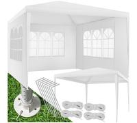 Gazebo with Sides Garden Metal Pergola Hot Tub Camping Waterproof Shelter 3x3m