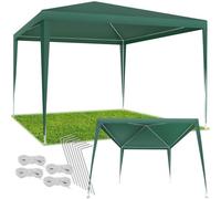 Tectake Gazebo Kara - 3 X 3 M, Water & Uv Resistant, Guy Ropes And Pegs Included 300 X 300 X 250 Cm - Green