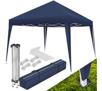 Tectake Gazebo Linosa - 3 X 3 M, Foldable, Water-Resistant, Uv Protection 300 X 300 X 255 Cm - Blue