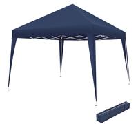 tectake Gazebo Linosa - 3 x 3 m, foldable, water-resistant, UV protection in Blue | Size: Large TECTAKE Blue Large