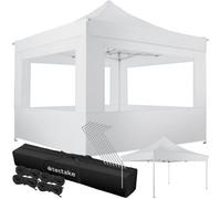 Tectake Gazebo Olivia - 3 X 3 M, With Aluminium Frame, 4 Side Panels, Weather-Resistant 300 X 300 X 310 Cm - White
