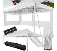 Tectake Gazebo Viola - 6 X 3 M, With Aluminium Scissor Frame, 2 Side Panels, Waterproof 600 X 300 X 310 Cm - White