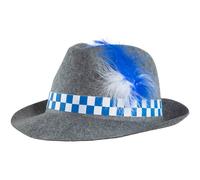 German Hat Costume Accessories Blue White Grey Unisex Bavarian Beerfest Party