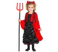 tectake Girl's Baroque Little Devil Costume in Red | Size: 10-12 Years TECTAKE Red 10-12 Years
