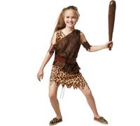 tectake Girl's Cave Costume in Brown | Size: 11-12 Years TECTAKE Brown 11-12 Years