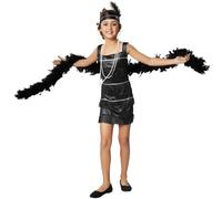 tectake Girl's Charleston Queen in Black | Size: 7-8 Years TECTAKE Black 7-8 Years