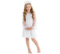 tectake Girl's Christkind Costume in White | Size: 8-10 Years TECTAKE White 8-10 Years