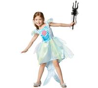 tectake Girl's Costumes Fantasy Mermaid 2 in Blue | Size: 5-6 Years TECTAKE Blue 5-6 Years