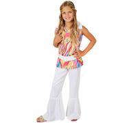 tectake Girl's Dancing Hippie Costume | Size: 5-6 Years TECTAKE Multicolor 5-6 Years
