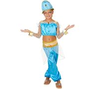 tectake Girl's Eastern Princess Costume in Blue | Size: 9-10 Years TECTAKE Blue 9-10 Years