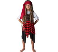 tectake Girl's Fancy Dress Costume - Pirate | Size: 11-12 Years TECTAKE Multicolor 11-12 Years