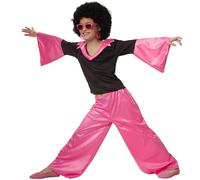 tectake Girl's Groovy Disco Girl Costume | Size: 7-8 Years TECTAKE Multicolor 7-8 Years