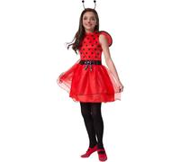 tectake Girl's Little Lucky Charm Ladybug Costume | Size: 7-8 Years TECTAKE Multicolor 7-8 Years