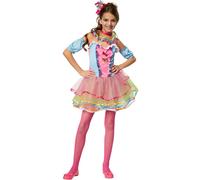 tectake Girl's Neon Rainbow Costume | Size: 9-10 Years TECTAKE Multicolor 9-10 Years