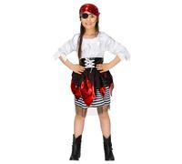 tectake Girl's Pirate Costume | Lily Blue Marie | Size: 7-8 Years TECTAKE Multicolor 7-8 Years