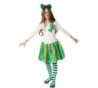 tectake Girl's St Patrick's Day Kids Tutu In National Colours Costume in Green | Size: 10-12 Years TECTAKE Green 10-12 Years