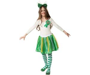 tectake Girl's St Patrick's Day Kids Tutu In National Colours Costume in Green | Size: 6-7 Years TECTAKE Green 6-7 Years