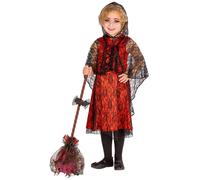 tectake Girl's Vampire Lady Costume in Red | Size: 10-12 Years TECTAKE Red 10-12 Years