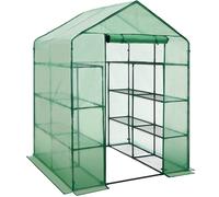 tectake Greenhouse Antonius Plastic in Green | Size: Large TECTAKE Green Large