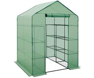 tectake Greenhouse Antonius Plastic in Green | Size: Large TECTAKE Green Large