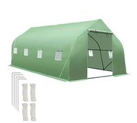 Greenhouse steel frame poly PE foil tomato house garden plant tunnel 600x300x205