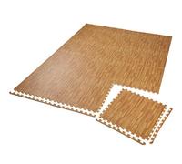 Tectake Gym Mats - 12 Interlocking Sections With 24 Edge Pieces - 61 X 61 Cm, Wood Decor