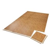 Tectake Gym Mats - 24 Interlocking Sections With 48 Edge Pieces 61 X 61 Cm - Wood Decor
