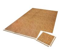 tectake Gym Mats - 24 Interlocking Sections With 48 Edge Pieces in Natural TECTAKE Natural