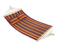 Tectake Hammock Eden - With Support Bars, For 2 People, Durable Fabric - Colourful Stripes
