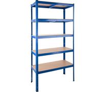 tectake 5 Tier Blue Heavy Duty Garage Shelving Unit