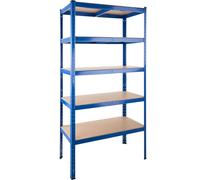 tectake 5 Tier Blue Heavy Duty Garage Shelving Unit