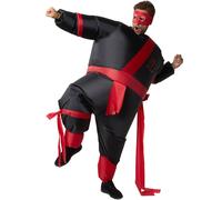 tectake Inflatable Ninja Costume in Black TECTAKE Black One Size