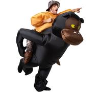 Inflatable Unisex Costume Hunter Riding Gorilla BlowUp Suit Fancy Dress Carnival