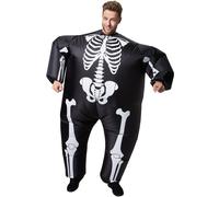 tectake Inflatable Skeleton Costume in Black TECTAKE Black One Size