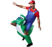 tectake Inflatable Super Plumber Costume TECTAKE Multicolor One Size
