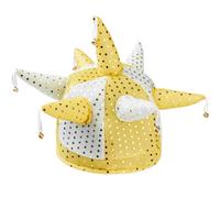 Jester Hat with Bells and Sequins Joker Clown Accessory Fancy Dress Carnival