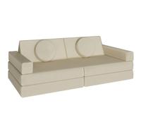 tectake Kids Sofa Lilly in Beige | Size: 120 cm TECTAKE Beige 120 cm