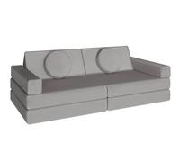 tectake Kids Sofa Lilly in Grey | Size: 160 cm TECTAKE Grey 160 cm