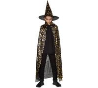 tectake Kids' Unisex Spiderweb Hat & Cape Set | Size: Small TECTAKE Multicolor S