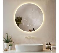 Tectake Led Bathroom Mirror Aurora, With Dimmable Backlight, 3 Colour Temps And Anti-Fog 60 Cm- White