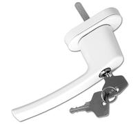 TecTake Lockable window handles fittings with lock and keys white -different quantities of units- (10)