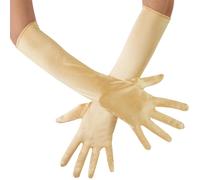tectake Women's Long Satin Gloves in Gold TECTAKE Gold One Size